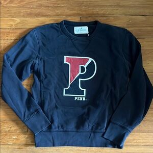 League Navy and Red Penn Crewneck Sweater